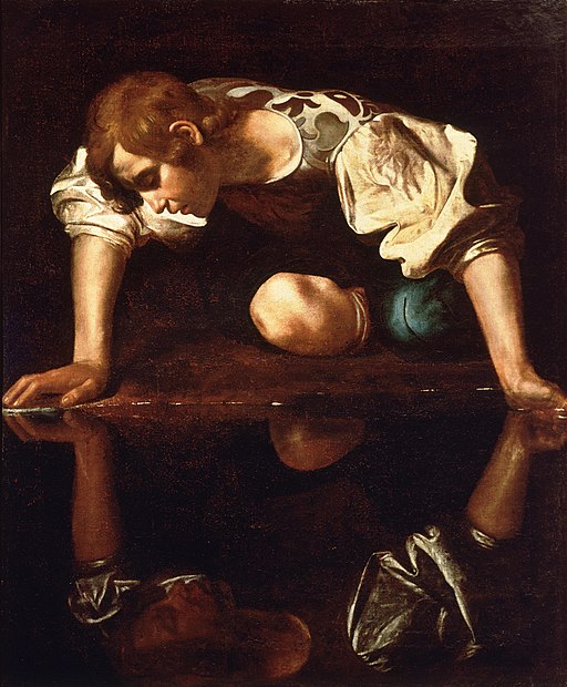 Caravaggio, 1597-99.  Narciso. 